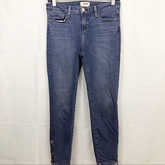L'AGENCE Denim - L'AGENCE Emmanuelle Mid Rise Skinny Zip Jeans Crop